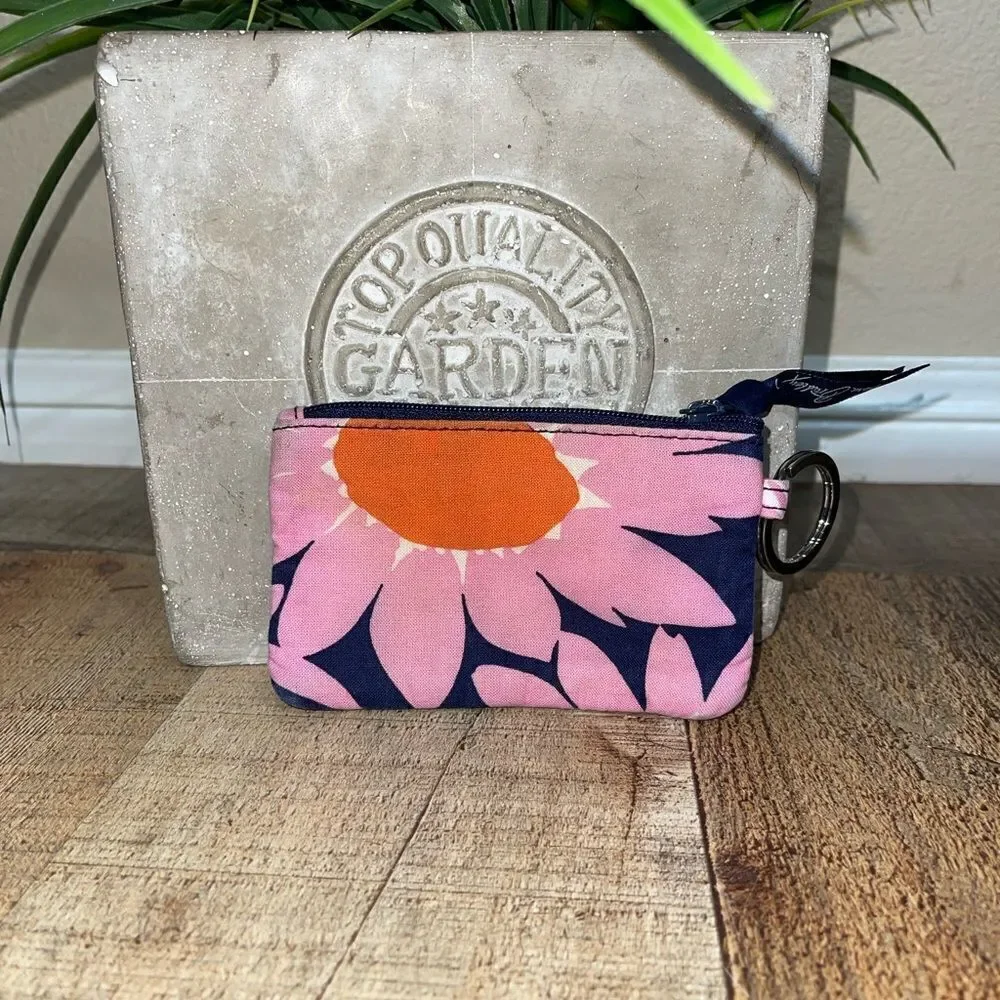 💜 Vera Bradley ID coin pouch keychain